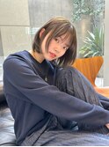 ナチュラルモードグラデーションボブ透明感カラー表参道