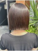 髪質改善20代30代 ツヤ髪切りっぱなしボブ 京都 四条烏丸