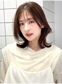 大人ガーリー /ダークアッシュ /ミディアムレイヤー［銀座］