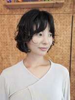 ノラ カマクラ(NORA kamakura)&nbsp;ニュアンスパーマボブパーマレイヤーパーマくびれ前髪あり