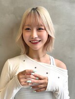 ロンドルーチェ 心斎橋(Lond luce)&nbsp;グレージュ×ハッシュカット［髪質改善/縮毛矯正/ボブ］