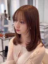 グレイン キャンバス 川崎(grain canvas.)&nbsp;ミディアムレイヤー/顔まわりレイヤー/マロンベージュ