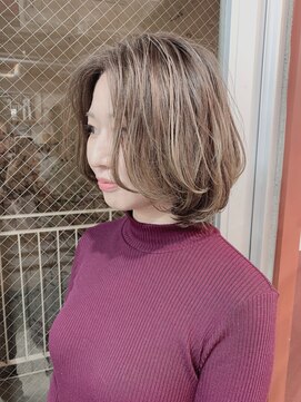 ルーファス 恵比寿 渋谷(Ruufus) 透け感ハイライトボブ【Ruufus恵比寿渋谷】31511