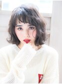 《MARBLES/三茶》☆斜めバング×切りっぱなしボブ☆
