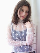 髪質改善大人可愛い小顔ひし形ミルクティーベージュ20代30代40代