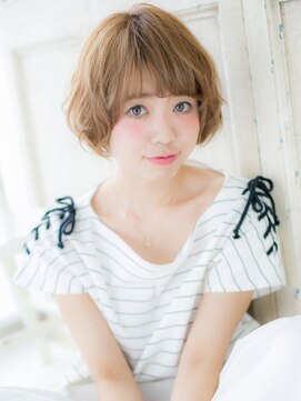 クオーレ ヘア アンジュ 水戸店(CUORE HAIR ange) カーキアッシュくせ毛風小顔ふわふわショート10代20代30代b水戸