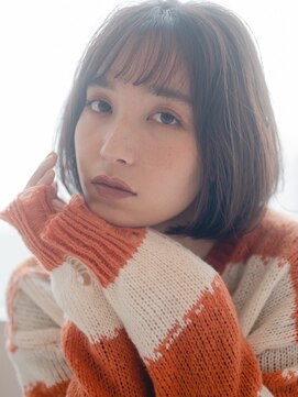 ライズ バイ レボ(RISE by REVO) 大人可愛いココアベージュグレージュカラーボブウルフ黒髪我孫子