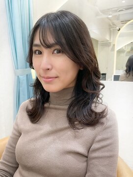 ロンドプランタン 恵比寿(Lond Printemps) くびれセミロングヘアとシースル前髪 ナチュラルブラウン