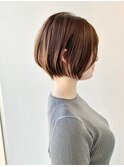 ◇大人可愛い20代30代40代50代前下がりショートボブ丸みショート