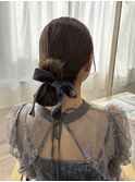 《momo》タイトシニヨン/カチモリ/結婚式/イメチェン
