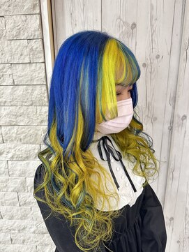 ダンク(DUNK) ブルー×インナーイエロー