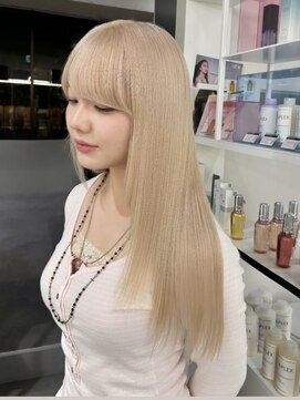 ベレーザ 渋谷(BELEZA) 10320ブロンドホワイトアッシュウルフレイヤーロングワンカール