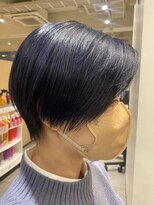 エトラ 渋谷店(etora)&nbsp;ショートボブ/ワンブリーチ/ネイビーブルー
