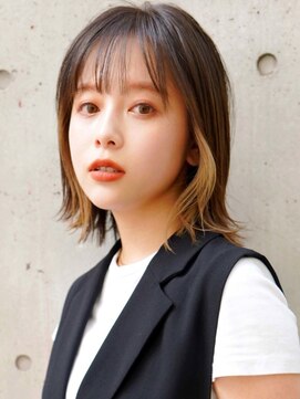 ラフィス ヘアー ミミ 流山おおたかの森店(La fith hair Mimi) 【La fith】インナーカラー×くびれミディ