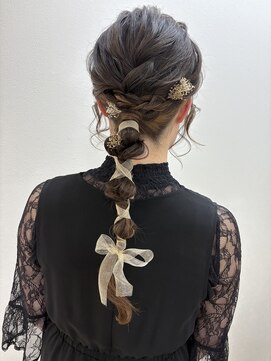 アールモンドヘア新世界 【北見】# ヘアアレンジ#ヘアセット#編みおろし