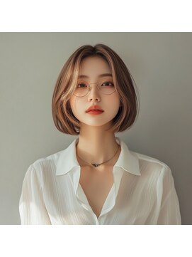 e.m.a プレミアムビューティーサロン 栄駅店(e.m.a PREMIUM BEAUTY SALON) センターパートボブ