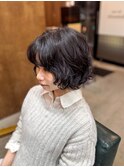 【山本智文】デザインパーマボブ