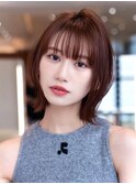 韓国レイヤー顔周りカット透明感カラー髪質改善艶髪シースルー