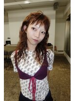 シャギーバングドライパーマヘア