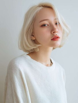 トクテ 高円寺(tokute) くびレイヤーエモージュ前髪モテベージュレイヤーミディ/高円寺
