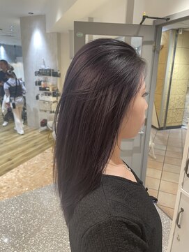 フィゼル あべのルシアス店(Aujua fizelle) 艶髪バイオレットカラー ＊佐藤 空