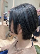 カシータヘアリゾート 熱田千年店(Casita Hair Resort)&nbsp;ショートボブ×ハイライト×ブルーブラック