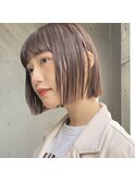 顎ラインぷつっとボブ