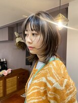 パープル(PURPLE) デザインカラー/レイヤーカット/ハイライトカラー/ウルフカット