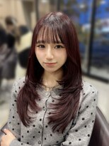 ミラートーク(MIRROR TALK)&nbsp;レイヤーカット×ボルドーカラー