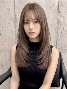 アル あびこ(aru.) 【小顔魅せ】大人可愛い垢抜けレイヤーカット×透明感カラー