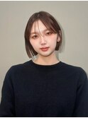 チョコレートカラー顔周りレイヤー20代~50代【西新大濠荒戸】