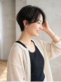 大人可愛い20代30代40代小顔前下がりハンサムショート