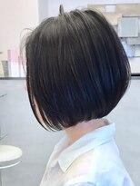 ミッテル(mittell)&nbsp;ボブ毛先パーマことりベージュ黒髪ウォーターフォール