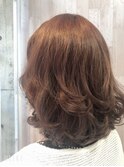 30代40代50代大人可愛いマロンベージュクセ毛風パーマ