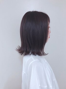 アナザヘアー なんば 高島屋前店(ANAZA hair) ダーク外ハネミディ♪20代30代40代大人可愛いセミロング/大阪