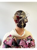 振袖ヘア着付け