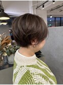 ベリーショートに似合うブラウンカラー_natural brown_