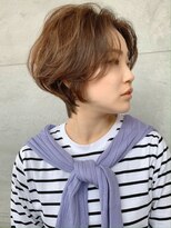 ヘアアンドアイラッシュ ココアンジェ くりえいと宗像店(Coco Ange)&nbsp;【CocoAnge宗像/担当:西原】ひし形ショートボブ シアーベージュ3