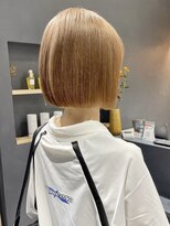 ラミエバイメルト 下北沢(lamie by melt)&nbsp;切りっぱなしボブハイトーンカラーミルクティーベージュブロンド