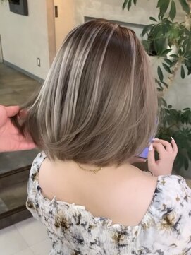 ネハス(nehus.) ハイライトバレイヤージュ /ブリーチ/こなれミディ/イメチェン