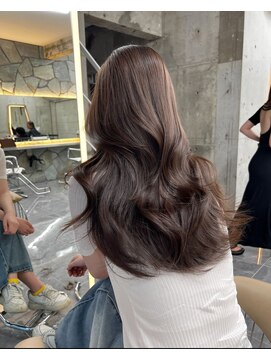 サイン 渋谷(SIGN) 韓国ヘアーハッシュカットレイヤーカットグレージュブリーチ無し