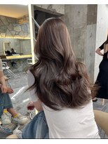 サイン 渋谷(SIGN) 韓国ヘアーハッシュカットレイヤーカットグレージュブリーチ無し