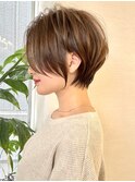 ウェーブミディアム似合わせカットメルティカラーショート/池袋