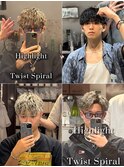 メンズパーマハイライト