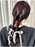 暖色カラー/ヘアアレンジ/ピンクカラー/ブリーチカラー/渋谷
