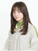 ミディアムヘア/ショコラベージュ/ボブルフ/新宿駅