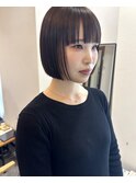 顎上のミニボブ ×透明感ラベンダーブラウン