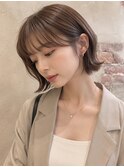 くびれ外ハネミディアム/大人ボブシースルー20代30代40代池袋