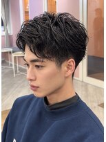 FIGARO MEN'S -UMEDA-【メンズアイブロウ/眉毛/ブリーチ/メンズカット/パーマ】 メンズ・ビジネスショート・無造作パーマ