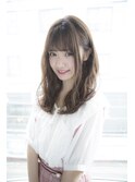 【salon de MiLK 原宿】透けバング×艶カラー耳かけウェーブ